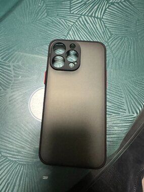 Black Frosted + Red Buttons Case